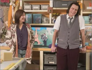  ?? IMDb ?? Catherine Keener, left, and Jim Carrey perform a scene in the TV show “Kidding” on Showtime.