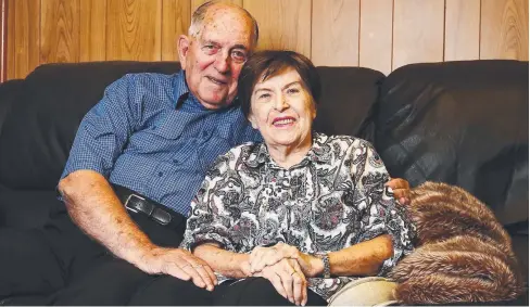  ??  ?? TOGETHERNE­SS: Kevin and Margery Duffy, of Edge Hill, will celebrate their 60th wedding anniversar­y today. Picture: BRENDAN RADKE