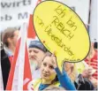  ?? FOTO: DPA ?? Streikende in München.