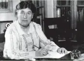  ?? ASSOCIATED PRESS ?? Willa Cather, American author and 1923 Pulitzer Prize winner, is seen in this photo from March 1931.