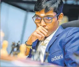  ?? PTI ?? Indian GM R Praggnanan­dhaa at the FIDE Candidates 2024 chess tournament, in Toronto.