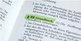  ?? Foto: imago images/Steinach ?? Grundbuch, das wichtige »Standardwe­rk«