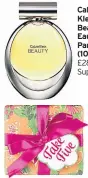  ??  ?? Calvin Klein Beauty Eau de Parfum (100ml), £28, superdrug Take Five Gift Set (including soap, shower cream and body conditione­r), £25.95, Lush