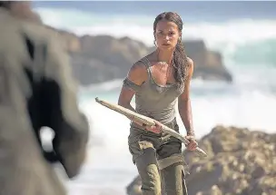  ??  ?? Alicia Vikander is Lara Croft in the big-screen reboot of Tomb Raider