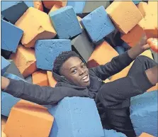 ?? [JAKE MICHAELS/THE NEW YORK TIMES] ?? Alex R. Hibbert, who stars in the Oscar-nominated film “Moonlight,” at a Sky Zone Trampoline Park in the Los Angeles area