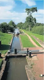  ?? ?? The Audlem Flight on the Shropshire Union Canal.