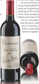  ??  ?? Left: Dominus is one of JJ Buckley’s current California best sellers