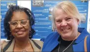  ?? Eddie Foster Sr. ?? After years of friendship on Facebook, two history lovers, Beverly Foster and Janet Helwig Forney, meet at the museum.