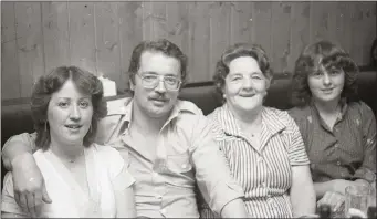  ??  ?? Aileen and Noel O’Neill, Mrs O’Neill and Marie Furlong at the 1981 Ross Celtic dinner dance.