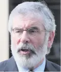  ??  ?? Concern: Gerry Adams