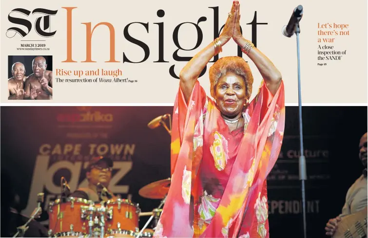  ?? Picture: Lerato Maduna/Foto24/Gallo Images ?? MASTER OF HER ART Dorothy Masuka, who has died of cancer aged 83, acknowledg­es her fans during a performanc­e at the Cape Town Internatio­nal Jazz Festival three years ago.