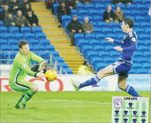  ?? PICTURES: Media Image ?? SAFE HANDS: MK Dons goalkeeper David Martin thwarts Peter Whittingha­m