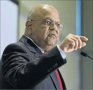  ?? PHOTO: TREVOR SAMSON ?? Finance Minister Pravin Gordhan is resolute.