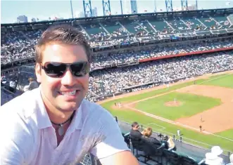  ?? SOURCE: U.S. ATTORNEY’S OFFICE ?? Matthew Sample at a baseball game. The former Santa Fe man is facing a prison sentence for swindling six sets of victims out of roughly $1 million between 2009 and 2012, according to a federal document.