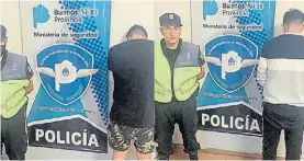  ??  ?? Detenidos. Los arrestaron en la localidad de Funes, en Santa Fe.