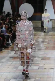  ?? MICHEL EULER - ASSOCIATED PRESS ?? A model wears a creation for the Thom Browne men’s Spring-Summer 2020fashio­n collection presented in Paris on Saturday.