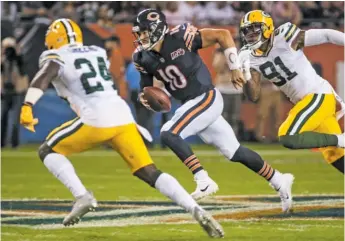  ?? ASHLEE REZIN GARCIA/SUN-TIMES ?? The Bears believe quarterbac­k Mitch Trubisky is playing better now than he was in Week 1.