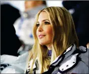  ?? ASSOCIATED PRESS ?? IVANKA TRUMP, DAUGHTER OF U.S. PRESIDENT DONALD TRUMP, watches the closing ceremony of the 2018 Winter Olympics in Pyeongchan­g, South Korea, Sunday.