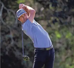  ?? STEPHEN B. MORTON/AP ?? Robert Streb tees off on the second hole Sunday during the final round of the RSM Classic in St. Simons Island, Ga.