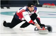  ?? JIM MONE / THE ASSOCIATED PRESS FILES ?? Former NFL player Jared Allen admits mastering curling strategy is one of the biggest learning curves for his rink.