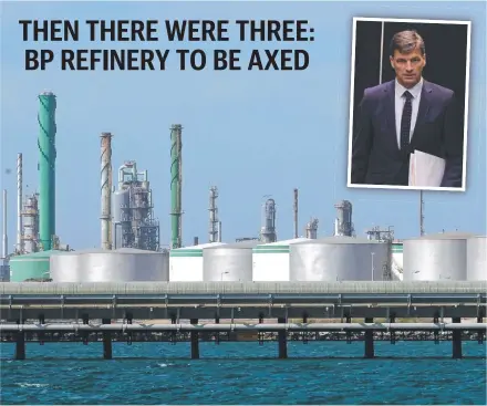  ?? Main picture: Kerris Berrington ?? BP’s Kwinana oil refinery in Perth and (inset) Energy Minister Angus Taylor.