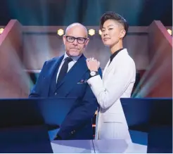  ?? ?? Alton Brown and Kristen Kish star in “Iron Chef: Quest for an Iron Legend”