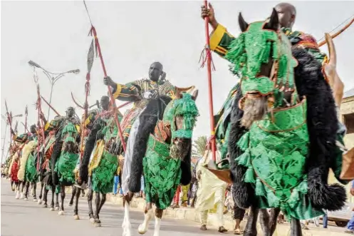  ??  ?? Some of the horse riders at the durbar