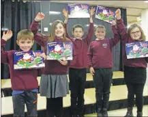  ??  ?? Party winners at Drumlemble Primary.