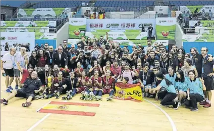  ?? FOTO: RFEP ?? La selección española femenina ganó su sexto título de campeona del mundo en Nanjing, donde se disputan los World Roller Games