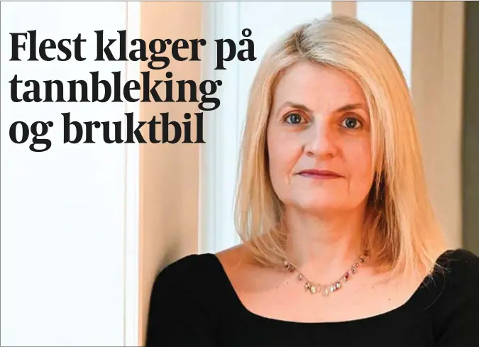  ?? FOTO: FORBRUKERR­ÅDET ?? Direktør Inger Lise Blyverket syns ikke det er noe å le av at mange forbrukere går i abonnement­sfella for såkalte gratispakk­er.