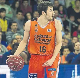  ??  ?? Guillem Vives, base del Valencia Basket que deberá operarse del tobillo