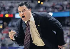  ?? [CHUCK LIDDY/RALEIGH NEWS & OBSERVER] ?? An ESPN report said Arizona coach Sean Miller was heard on an FBI wiretap discussing paying $100,000 to a recruiting prospect.