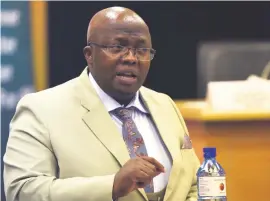  ?? Picture: Nigel Sibanda ?? GOOD NEWS. West Rand District Municipali­ty mayor Boyce Maneli announces plans to create jobs.