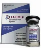  ?? EISAI VIA ASSOCIATED PRESS ?? Medicare confirmed last week that Alzheimer’s drugs like Leqembi will be covered as soon as they receive full regulatory approval.