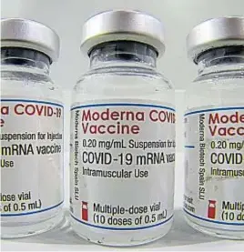  ?? AP ?? VACUNA. Estados Unidos donó 3,5 millones de dosis de Moderna a la Argentina.