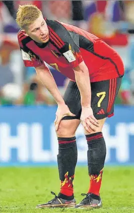  ?? REUTERS ?? Belgium's Kevin De Bruyne after bowing out of the World Cup on Thursday.