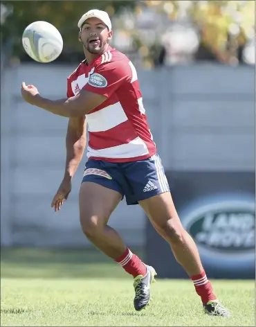  ?? Picture: GALLO IMAGES ?? CHANGE OF MINDSET: Stormers flyhalf Kurt Coleman spins the ball during training this week. “It’s good to have an attackingm­inded flyhalf,” said coach Allister Coetzee yesterday after selecting Coleman in the starting line-up.