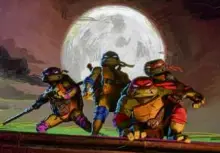  ?? PARAMOUNT PICTURES VIA AP ?? From left: Donatello (Micah Abbey), Leonardo (Nicolas Cantu), Raphael (Brady Noon), and Michelange­lo (Shamon Brown Jr.) in “Teenage Mutant Ninja Turtles: Mutant Mayhem.”