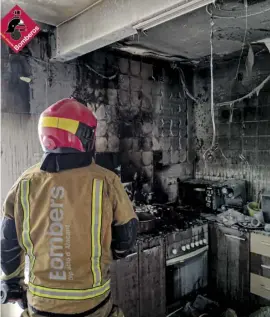  ?? Photo: Fire brigade ?? The kitchen was gutted by the fire