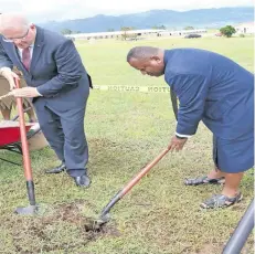  ?? Photo: WAISEA NASOKIA ?? Australian Prime Minister Scott Morrison and Minister for Defence Inia Seruiratu officiates during the visit to the RFMF Training Camp at the Blackrock, in Nadi yesterday.