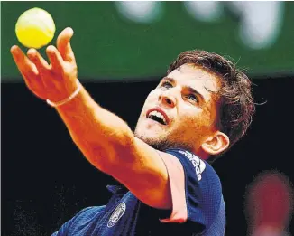  ??  ?? Thiem llegó a la final de Roland Garros después de quedarse dos años al hilo en semis.