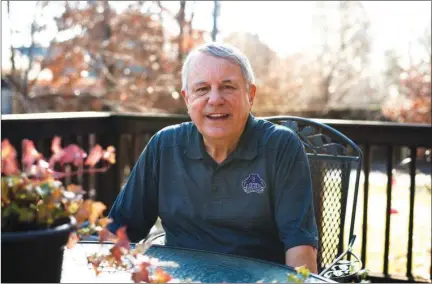  ?? KELVIN GREEN/RIVER VALLEY & OZARK EDITION ?? Don B. Bradley III, retired from the University of Central Arkansas College of Business, sits outside his Conway home. Bradley has published more than 100 journal articles and helped start five journals on entreprene­urship and marketing. He has worked...