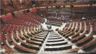  ?? Ansa ?? Tutti a casa Da quando c’è l’emergenza del Coronaviru­s il Parlamento è di fatto chiuso