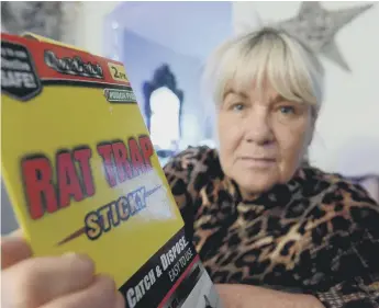 ??  ?? Linda Williamson has invested in sticky rat traps.
