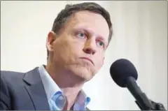  ??  ?? Peter Thiel, PayPal founder-turned-venture-capitalist, engaged in an all-out legal war with Gawker.