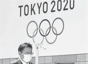  ??  ?? The Tokyo Olympics have been moved to summer 2021, but there is concern in Japan on whether the world will have COVID- 19 contained enough to proceed. AP