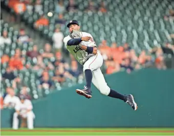  ?? TROY TAORMINA, USA TODAY SPORTS ?? Astros shortstop Carlos Correa, last season’s AL rookie of the year, has seen a dip in power.