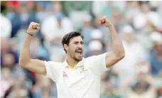  ?? — Reuters ?? Australia’s Mitchell Starc appeals for a wicket.