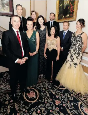  ?? BRYAN SCHLOSSER/Leader-Post ?? The organizing committee of the Bowties & Sweetheart­s gala is made up of, from left to right, Denis Jones, Kevin Tell, Marnel Jones, Lisa Peters, Sarah Fedorchuk, Kevin Knight,
Tracy Fahlman, Rob Vanderhoof­t and Melynda Loder.