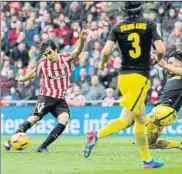  ?? FOTO: AIOL ?? Lekue anotó un gran gol al Atlético de Madrid